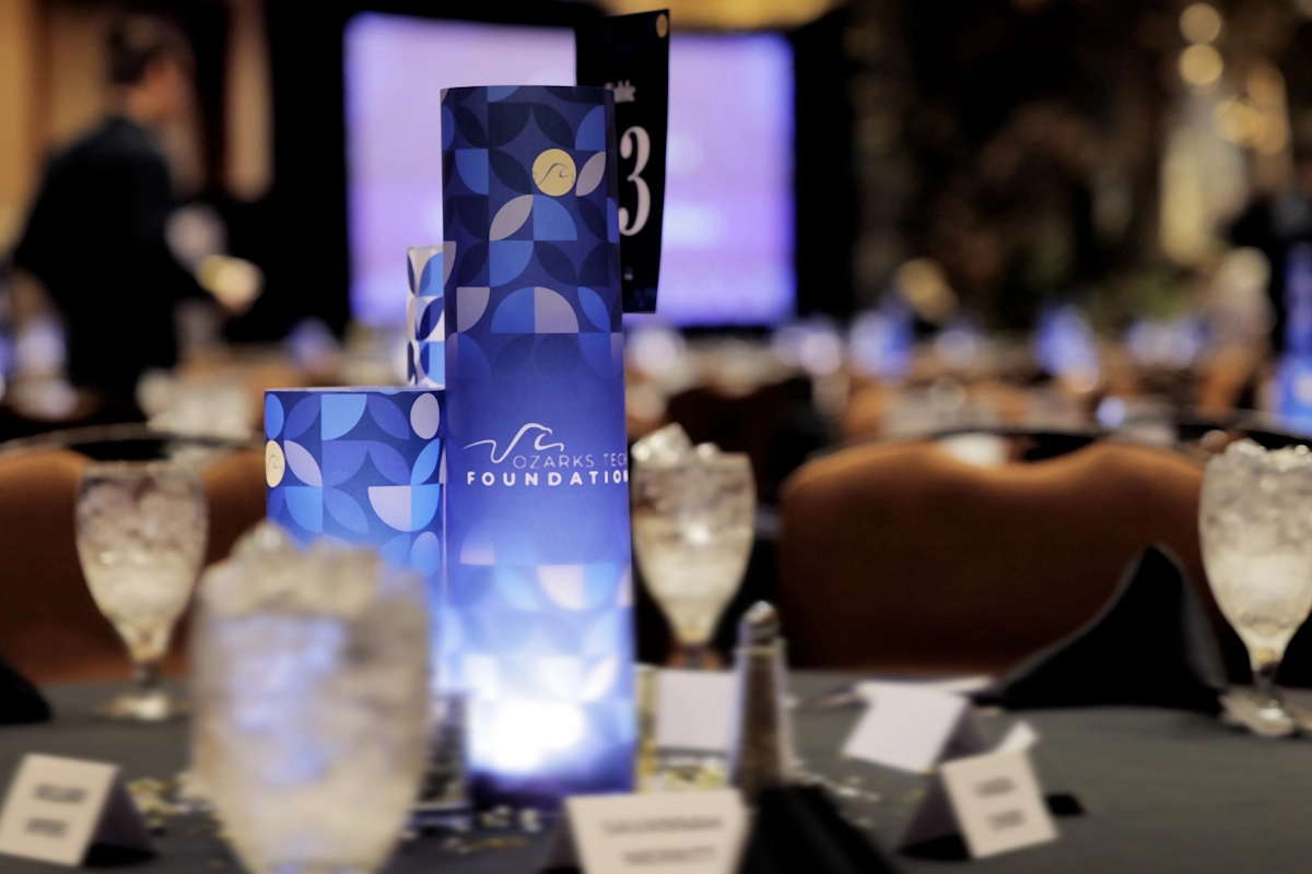 Table setting at Scholarship Reception